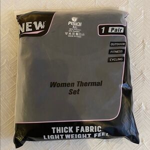 PISIQI Thermal Underwear Set Women XL‎ Base Layer Top & Bottom Thick Fabric new